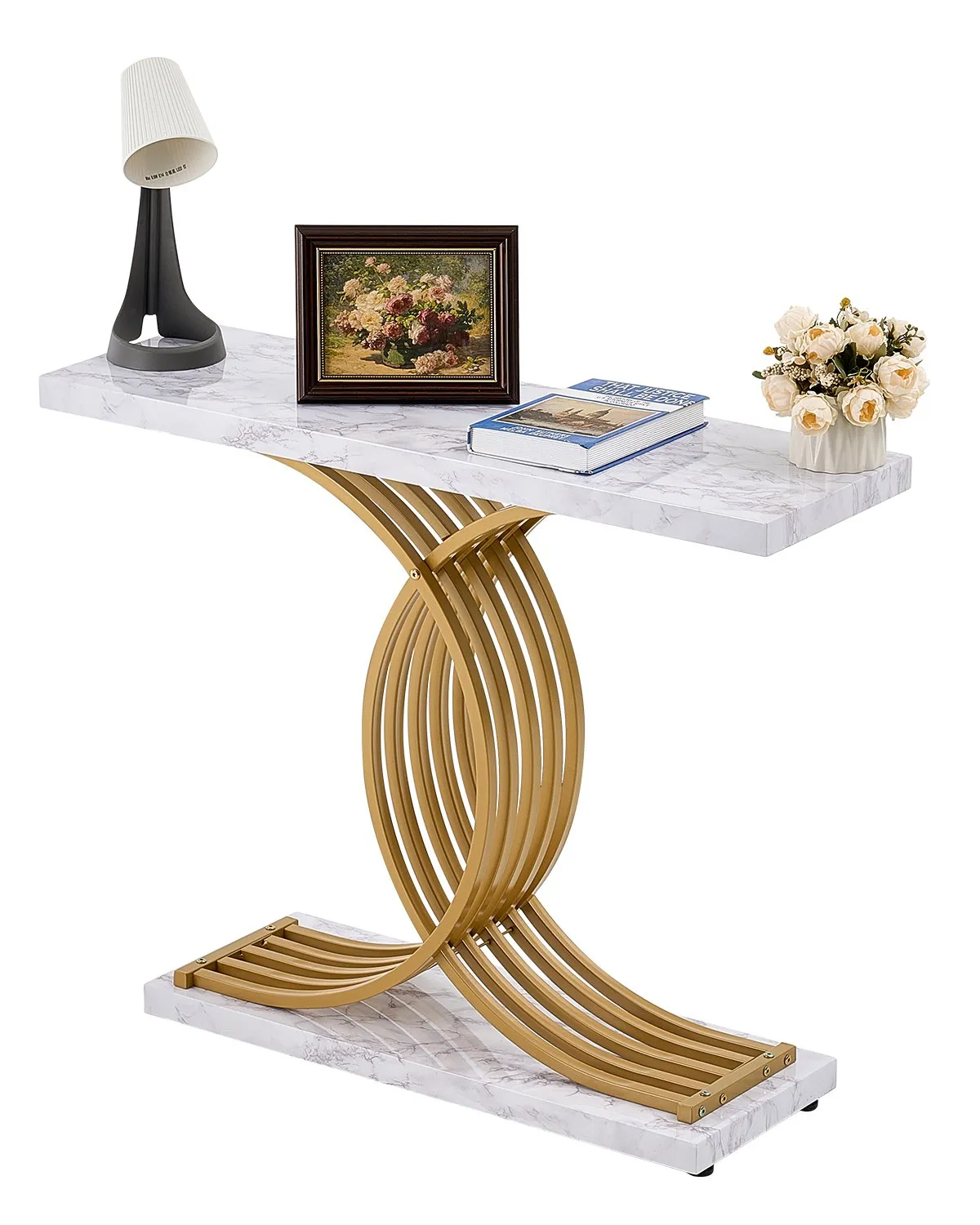 New Assembled VEVOR Narrow Console Sofa Table, 39.4 inches Behind Couch Table, 1-Tier Long Entryway Table