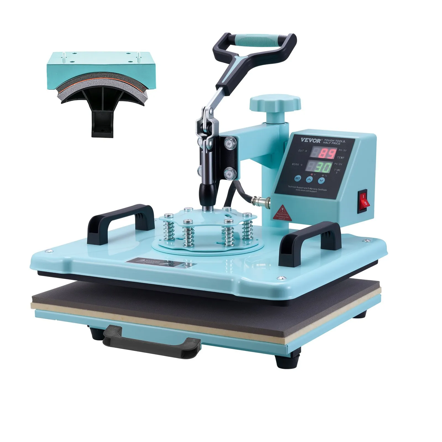Open Box VEVOR Heat Press Machine, 12 x 15 inch, 2 in 1 Heat Transfer Machine with Hat Press,-$120