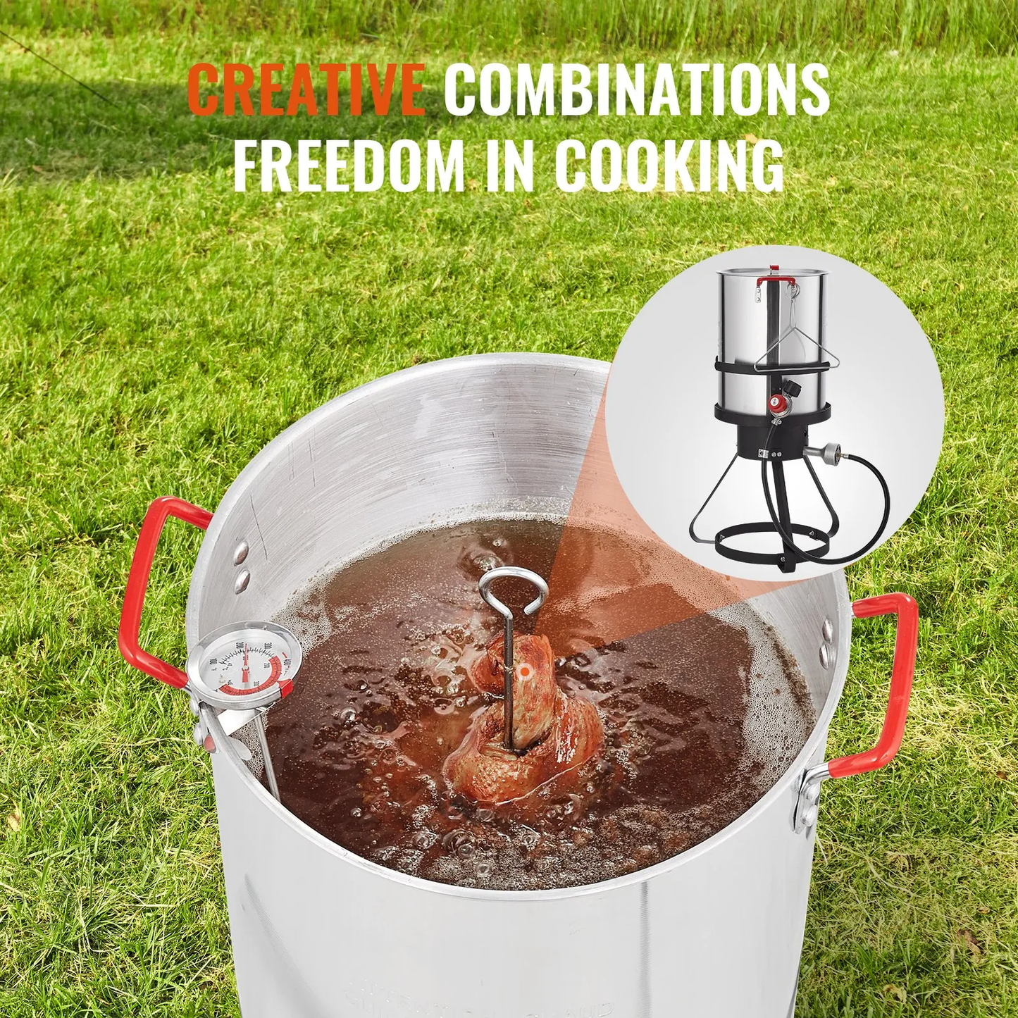 VEVOR Turkey Deep Fryer, 30-qt Turkey Fryer Boiler Steamer Cooker Set Outdoor,-$75