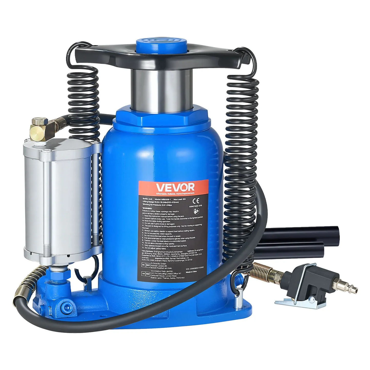 Open box, 90% new VEVOR Air Hydraulic Bottle Jack, 32 Ton (70546.9 lbs) Capacity, 10-16.3 Inch,-$80
