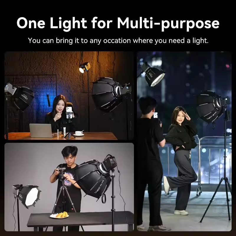 BNIB-Ulanzi LT005 60W Bi-Color COB Video Light 2700-6500K with Lighting Effects Photopraphic Studio Light