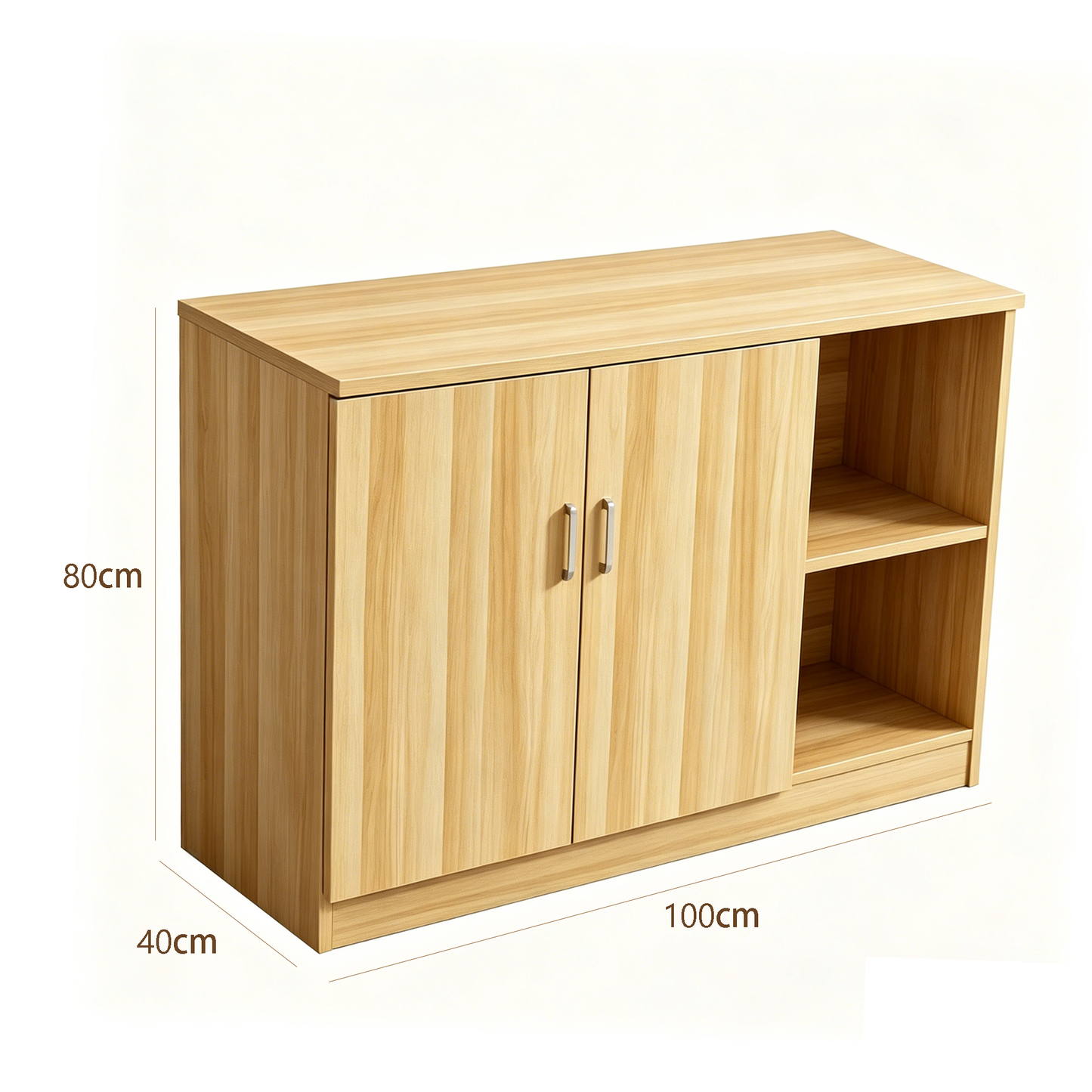 Brand New Assemble2-Door 2-Compartment Sideboard Cabinet,Storage Cabinet, light oak,-$100