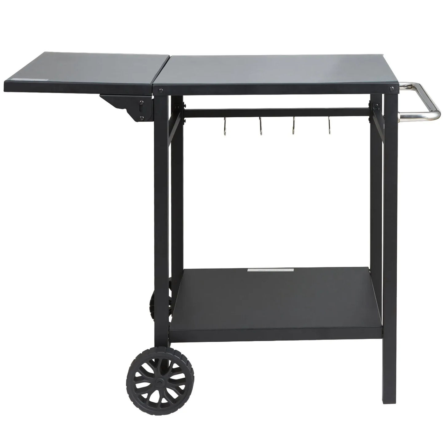 VEVOR Outdoor Grill Dining Cart with Double-Shelf, BBQ Movable Food Prep Table,-$75