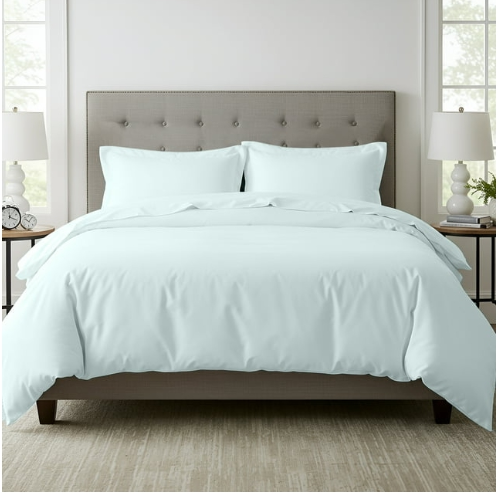 BNIB-3-Piece King Duvet Cover Set | 100% Cotton – Soft, Breathable & Durable with Corner Ties Button,-$20