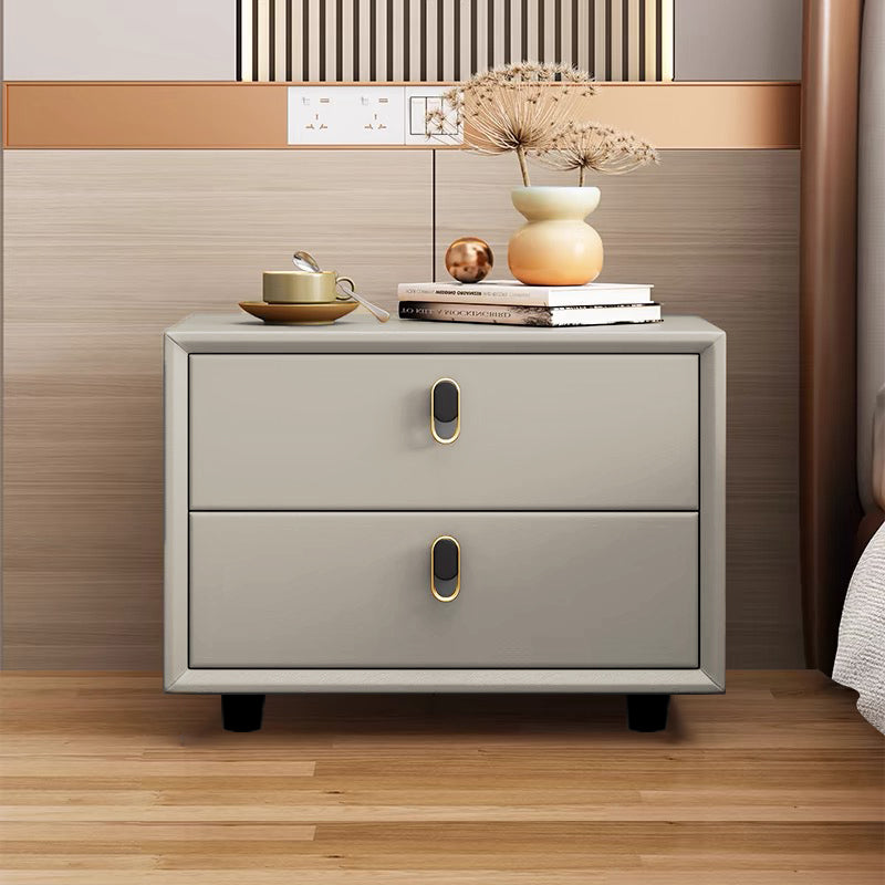 BNIB-Modern Nightstand with 2 Drawers, PU Leather Upholstered Bedside End Tables, $100 for 2pcs