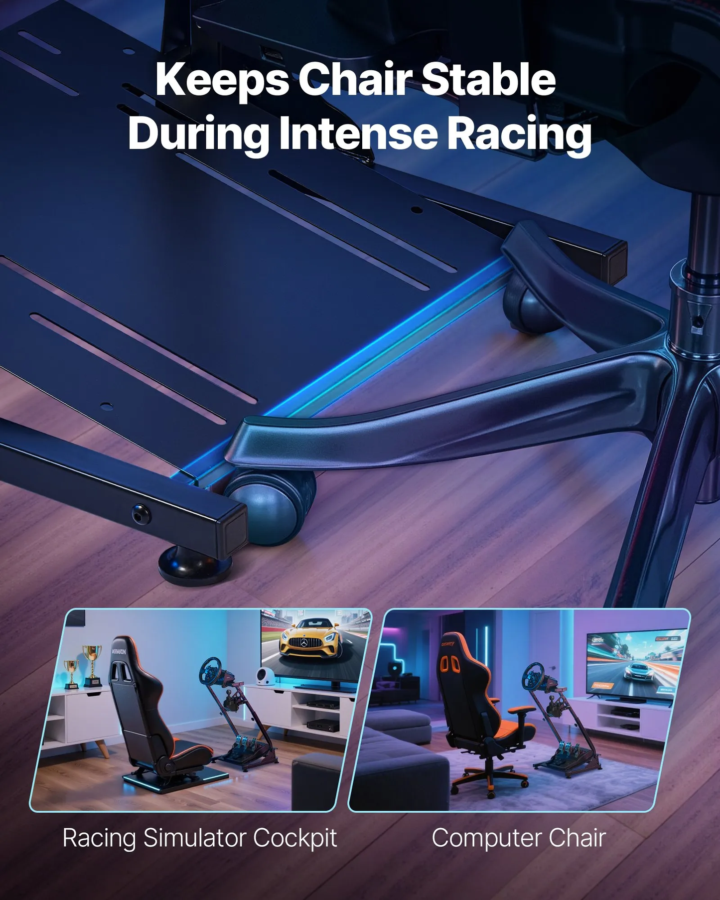 VEVOR Racing Wheel Stand, Adjustable & Foldable Simulator Stand for Logitech G29 G27 G920 G923,-$65