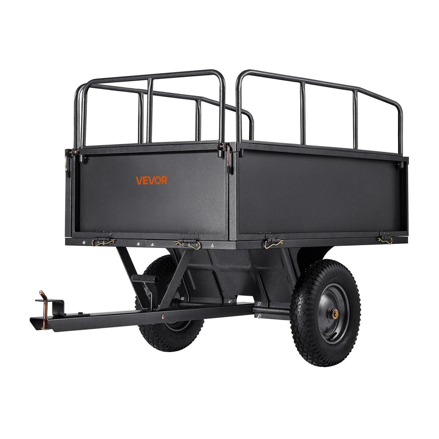 VEVOR Garden Utility Trailer, 17 Cu. Ft & 600lbs Capacity, ATV UTV Hauling Trailer,  with 16" Tires,-$200