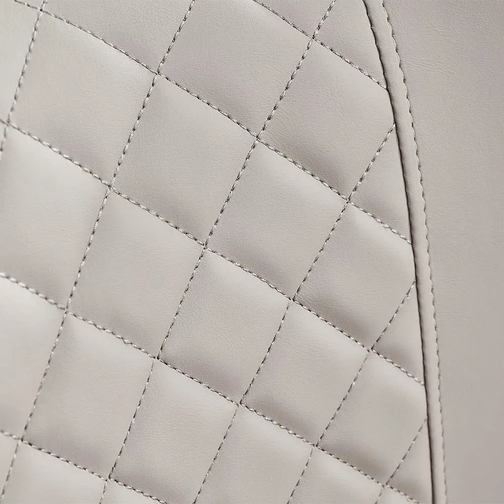 BNIB-POVISON Contemporary Upholstered Dining Chairs Set of 4, Gray & Light Gray PU Leather,-$800