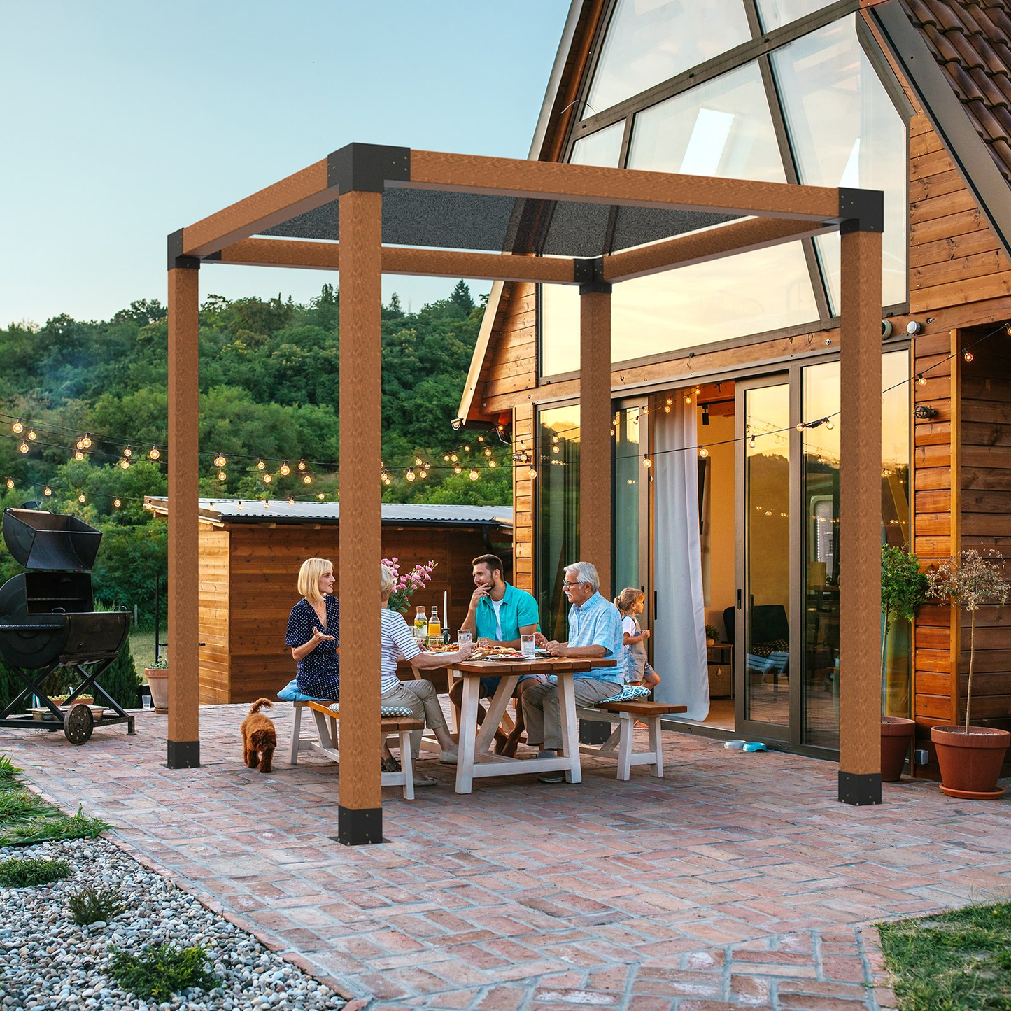 VEVOR Pergola Bracket Kit 6''x6''(Inner Size 5.6x5.6), 4pcs 3-Way Heavy Duty Corner Bracket,-$75