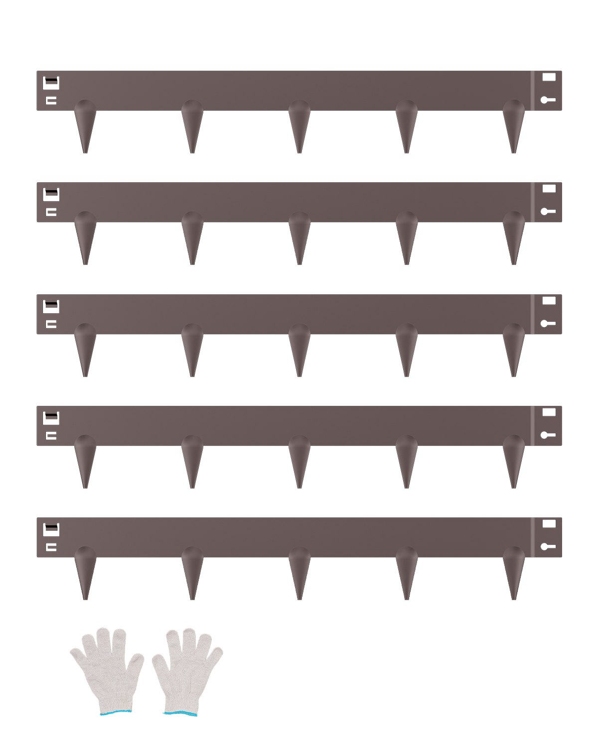 VEVOR Steel Landscape Edging, 5 Packs 39 x 3 in Rust-Resistant Metal Landscape Edging,-$25