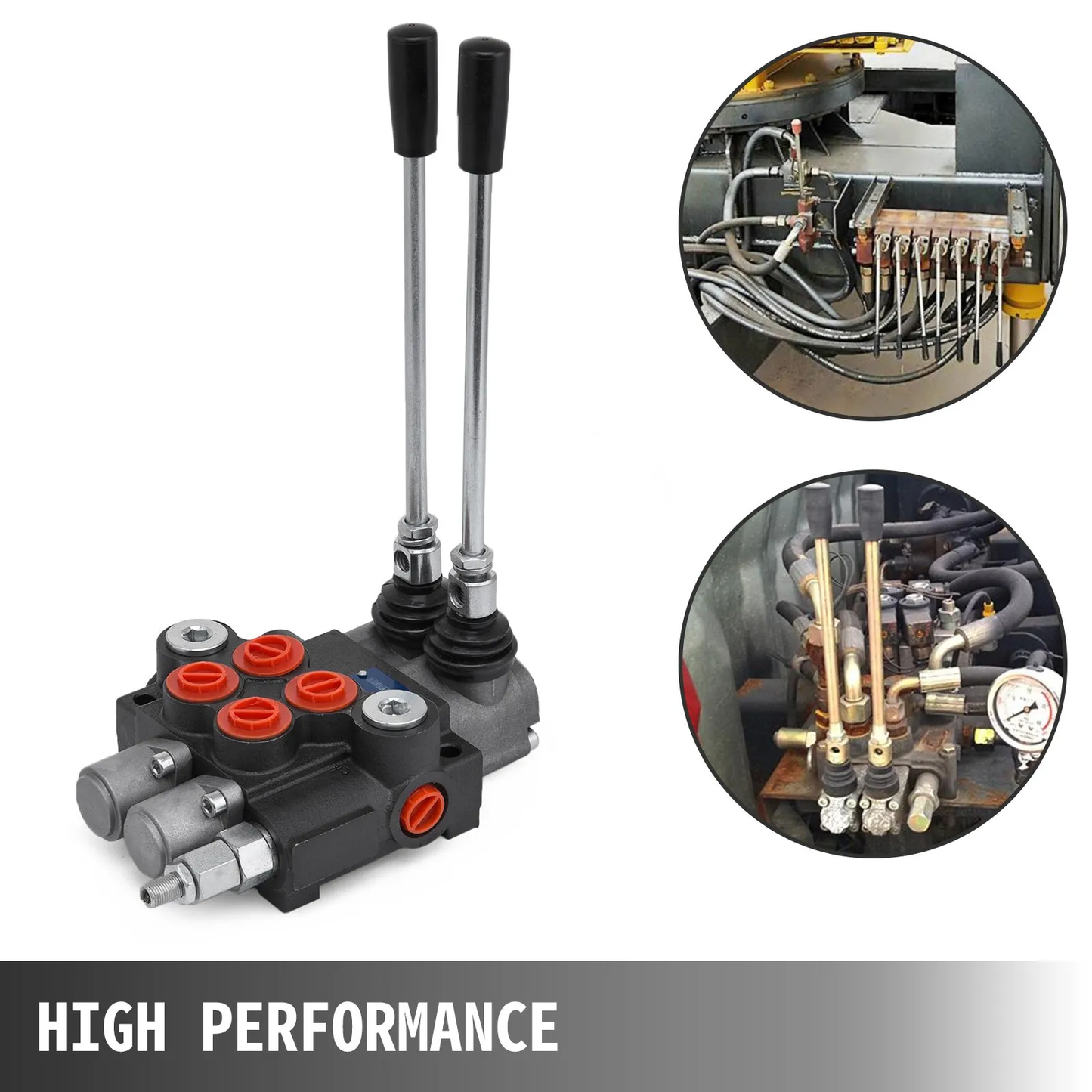 VEVOR Hydraulic Valve 2 Spool Hydraulic Directional Control Valve 11gpm Control Valve Double Acting,-$50