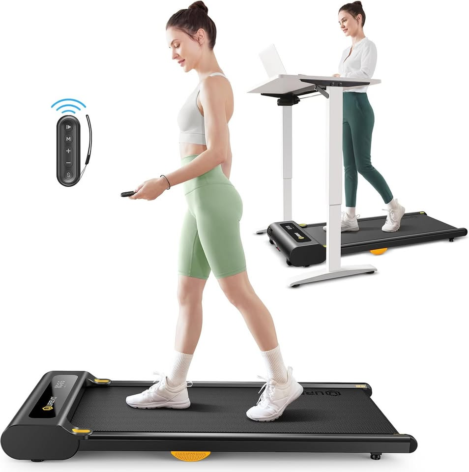 (Open Box) UREVO Double Shock Absorbent Walking pad, with Remote Control and LED Display,-$180