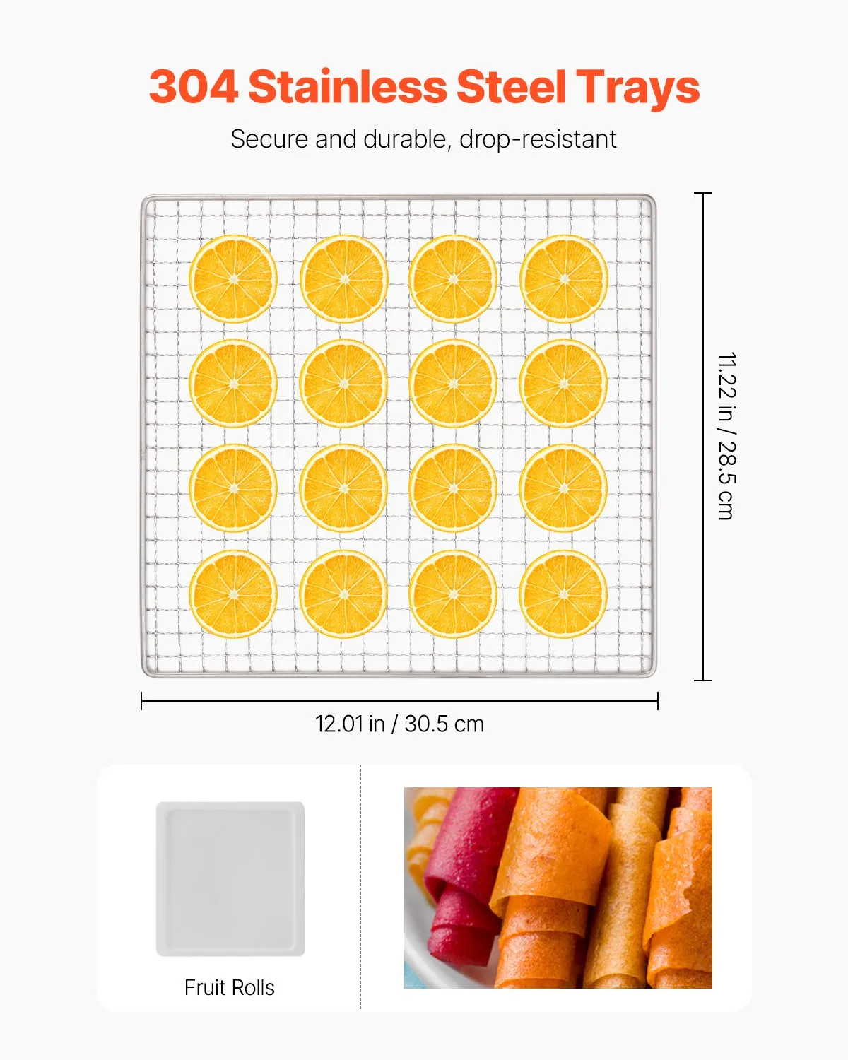 VEVOR Food Dehydrator Machine, 10 Stainless Steel Trays, 1000W Electric Food Dryer with Adj Temperature,-$150