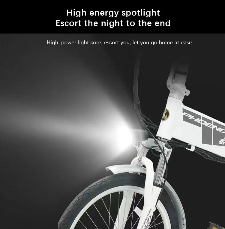 Brand New Phoenix Aluminum Alloy Folding Electric Bicycle, 14 inches, 48V Lithium Battery