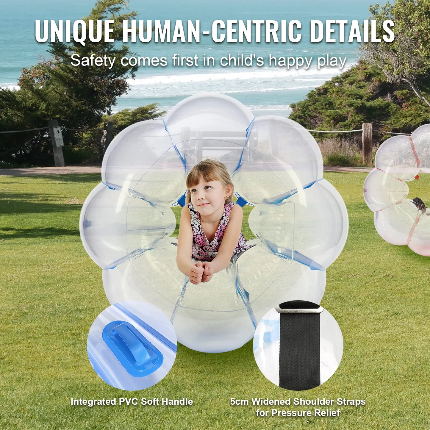 VEVOR Inflatable Bumper Balls 2-Pack , 3FT/0.9M Body Sumo Zorb Balls for Kids & Teens,-$45