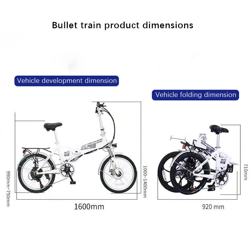 Brand New Phoenix Aluminum Alloy Folding Electric Bicycle, 14 inches, 48V Lithium Battery