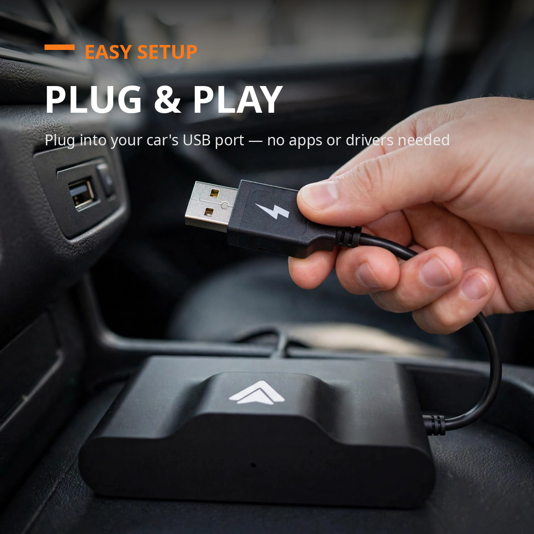 BNIB-Wireless Car Auto Adapter, USB C Plug Play Dongle, Auto Connect, Compatible with iOS 11+ Cars,,-$30