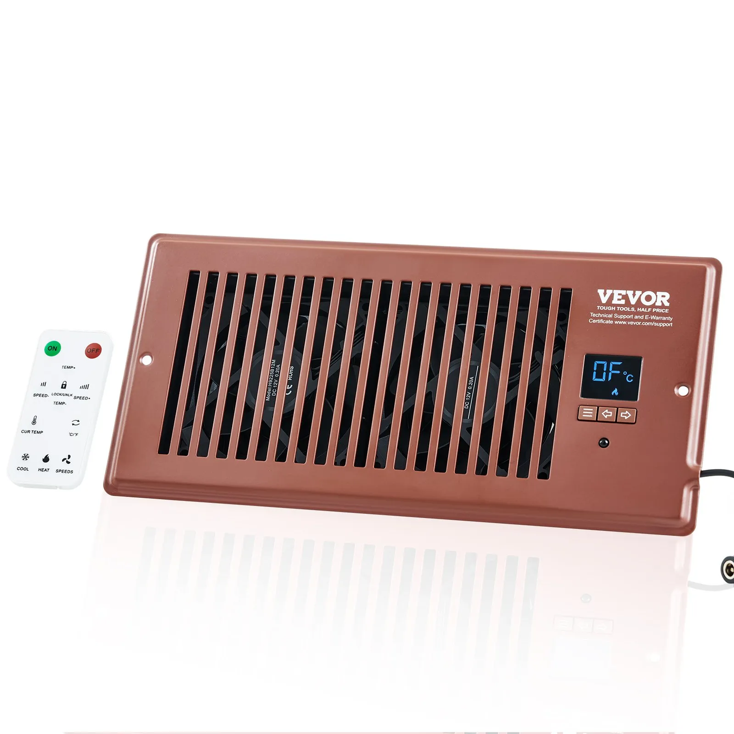 VEVOR Register Booster Fan, Quiet Vent Booster Fan Fits 4” x 10” Register Holes, with Remote Control,-$35