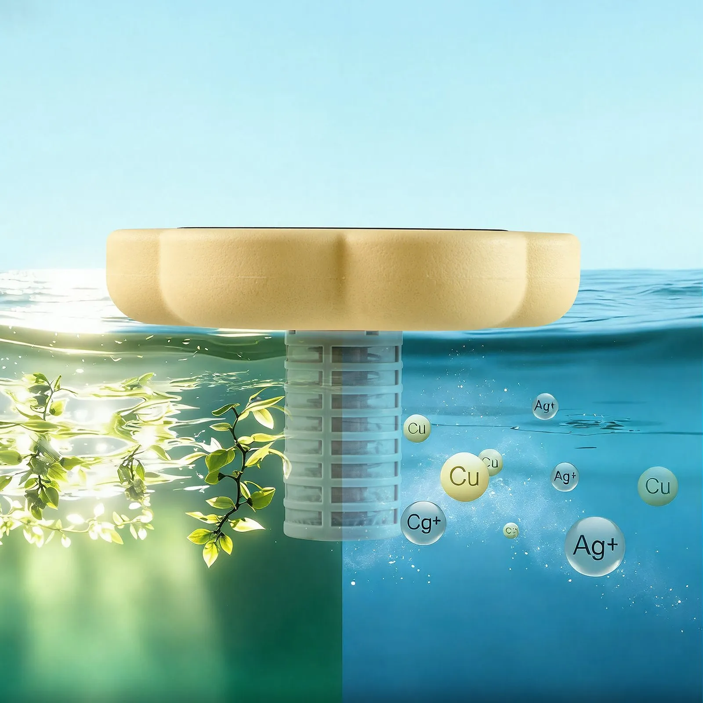 VEVOR Solar Pool Ionizer, Petal Copper Pool Ionizer Up to 45000 Gal, Floating Automatic Water Cleaner,-$45