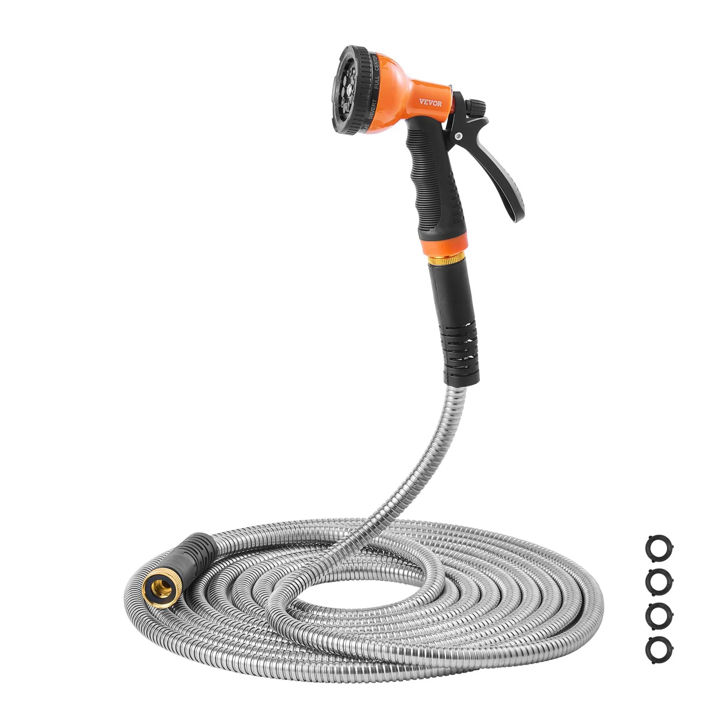 VEVOR Metal Garden Hose 100 ft, Rust Proof Stainless Steel Water Hose, Heavy Duty,-$40