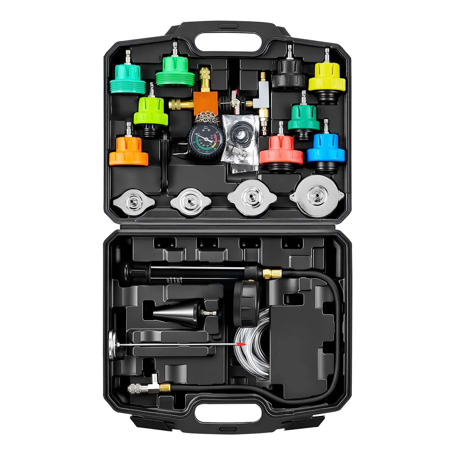 VEVOR Coolant Pressure Tester Kit, 28Pcs Radiator Vacuum Refill Kit with 4 Adapters, Universal Fit,-$45