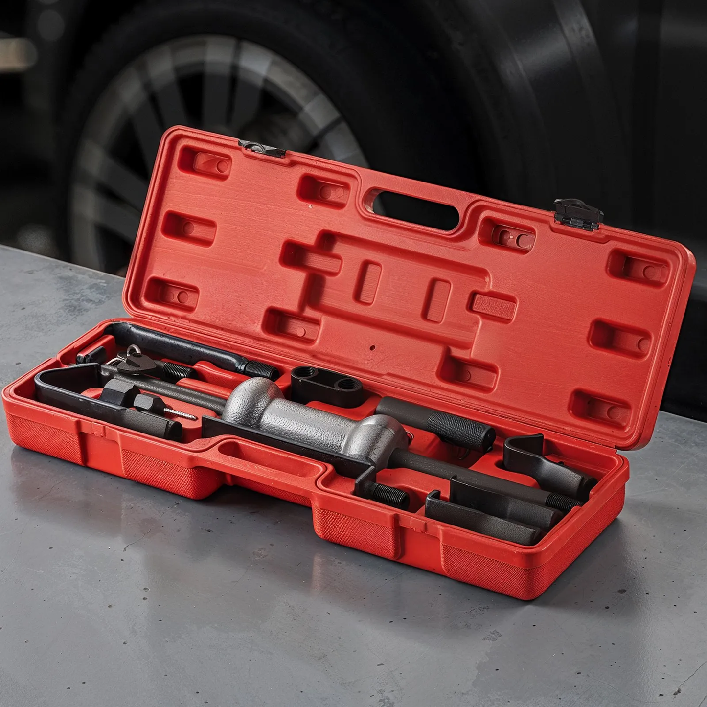 VEVOR Dent Puller Kit, 10 lbs 13-in-1 Slide Hammer Dent Removal Kit, Heavy-Duty Auto,-$50