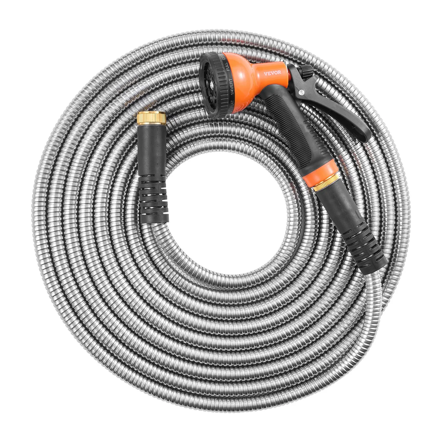 VEVOR Metal Garden Hose 100 ft, Rust Proof Stainless Steel Water Hose, Heavy Duty,-$40