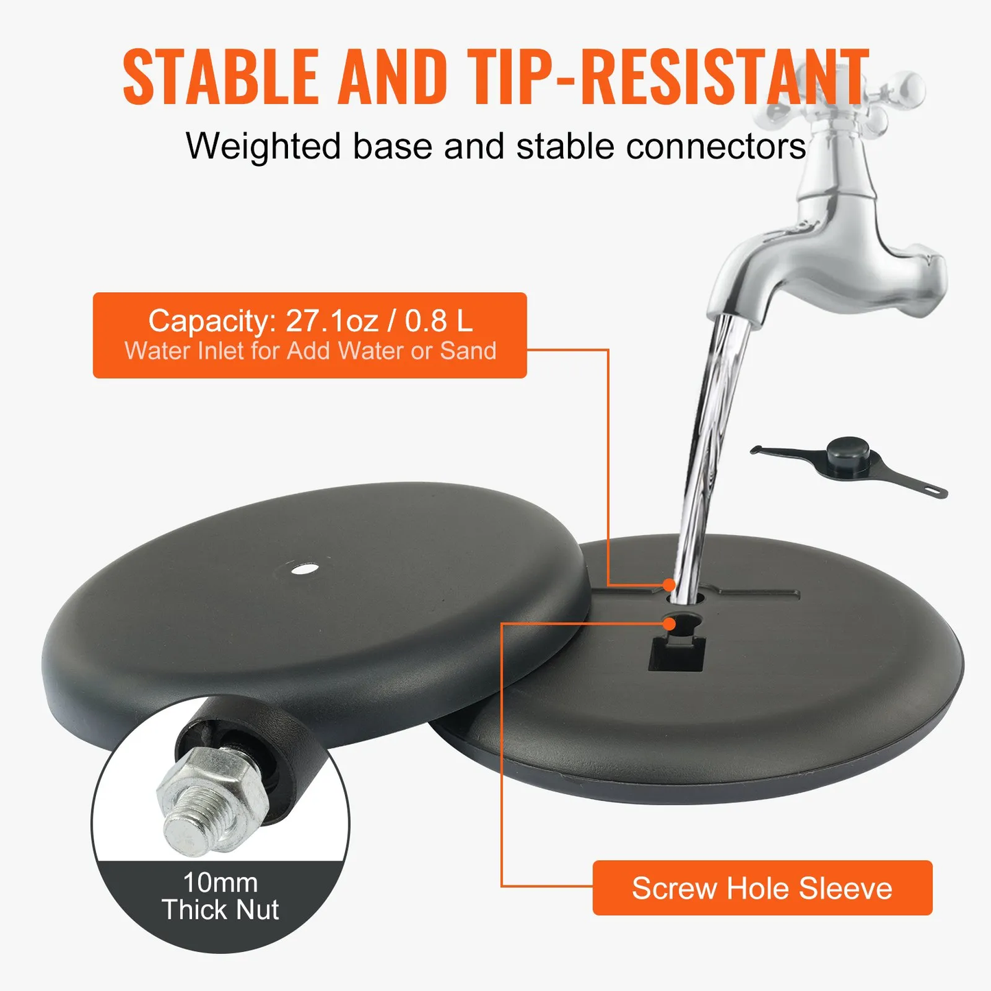 VEVOR Pedestal Sign Holder, 8.5 x 11 Inch Vertical and Horizontal Adjustable Poster Stand,-$20