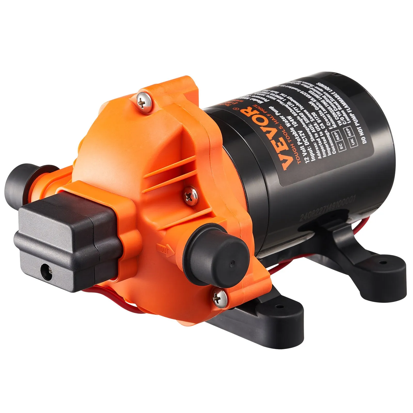 VEVOR 12V Diaphragm Pump, 3.5 GPM (13.25 L/min), 3-Chamber 12 Volt DC Water Pump with Automatic,-$45