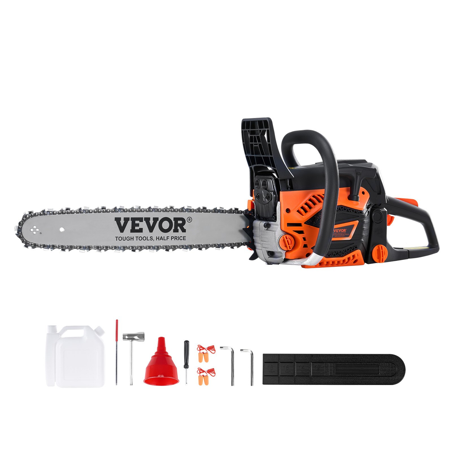 VEVOR Gas Chainsaw, 52CC 18" 2.55HP, Gasoline Powered Chain Saw, Handheld Cordless Petrol Chainsaws,-$100