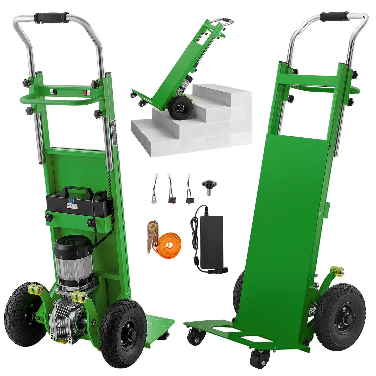 VEVOR Electric Stair Climbing Hand Truck, 400 kg Load Capacity, Equipped with 400 cm Pull Rope,-$950