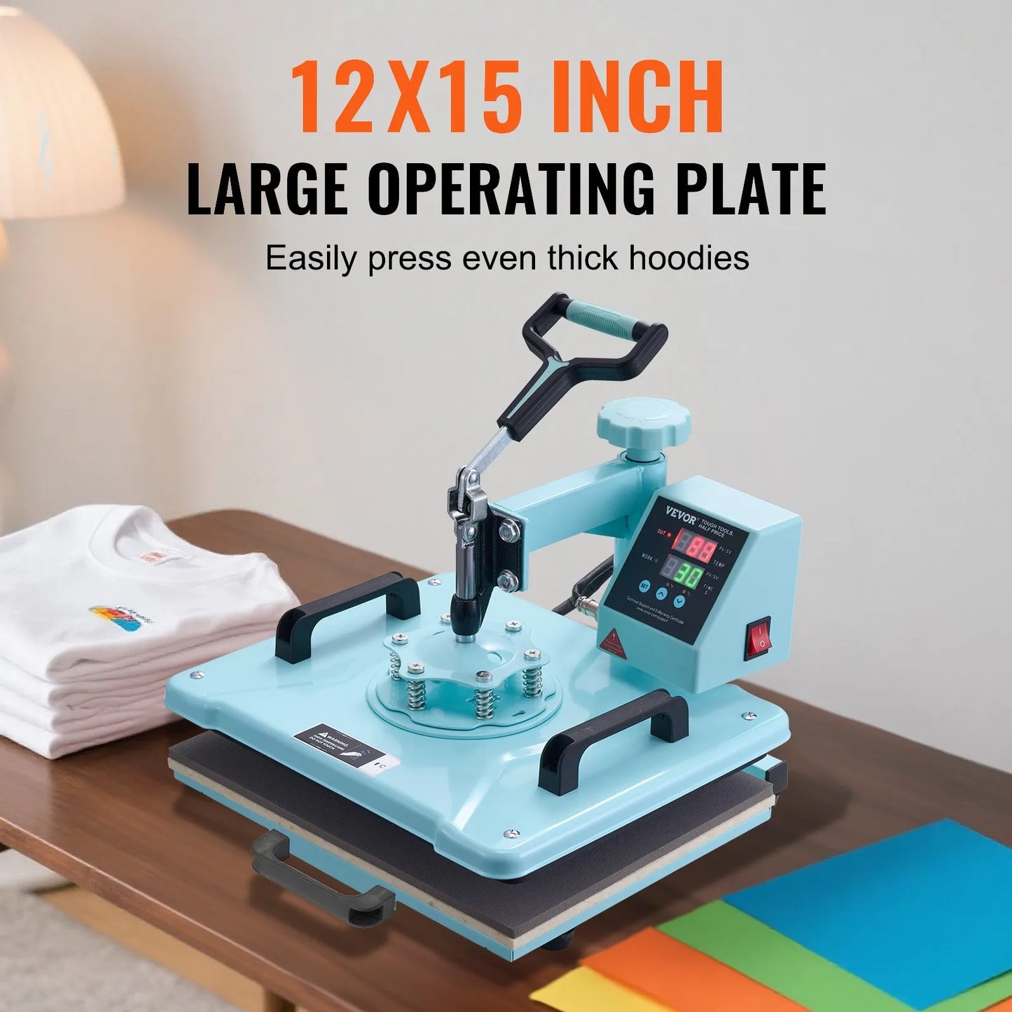 Open Box VEVOR Heat Press Machine, 12 x 15 inch, 2 in 1 Heat Transfer Machine with Hat Press,-$120