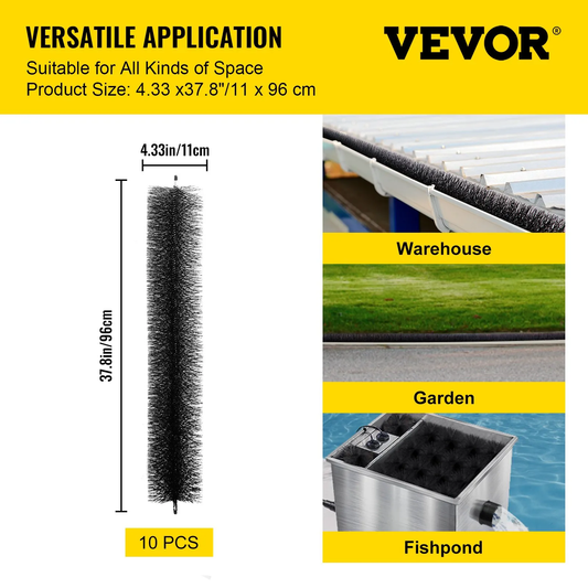 VEVOR Gutter Guard Brush With 30 FT Length Bristle, 4.33"(Dia) Fit for 5 Inches Gutter,-$40