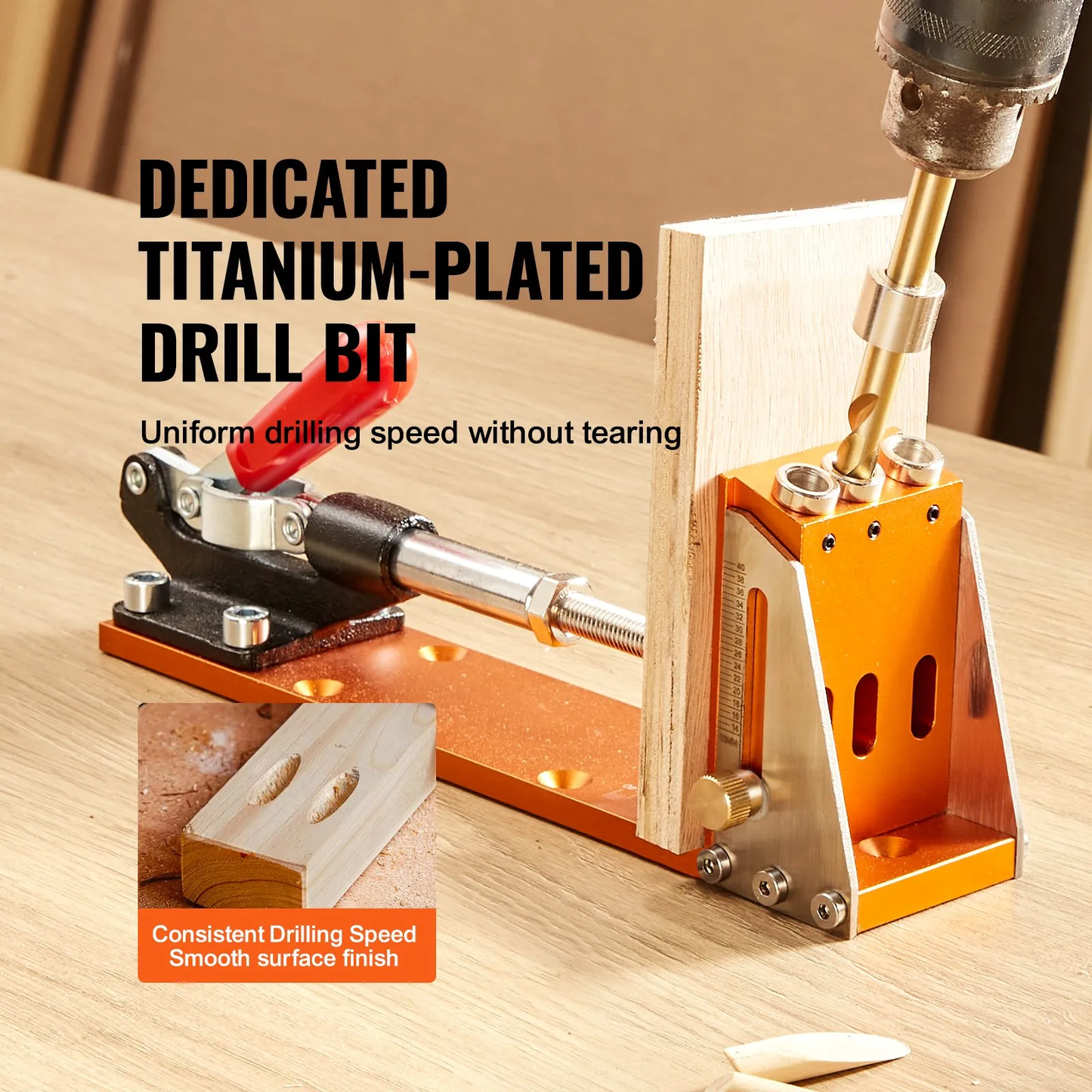 VEVOR Pocket Hole Jig Kit, 30 Pcs Adjustable and Easy to Use Pocket Hole Jig System with Step Drills,-$35