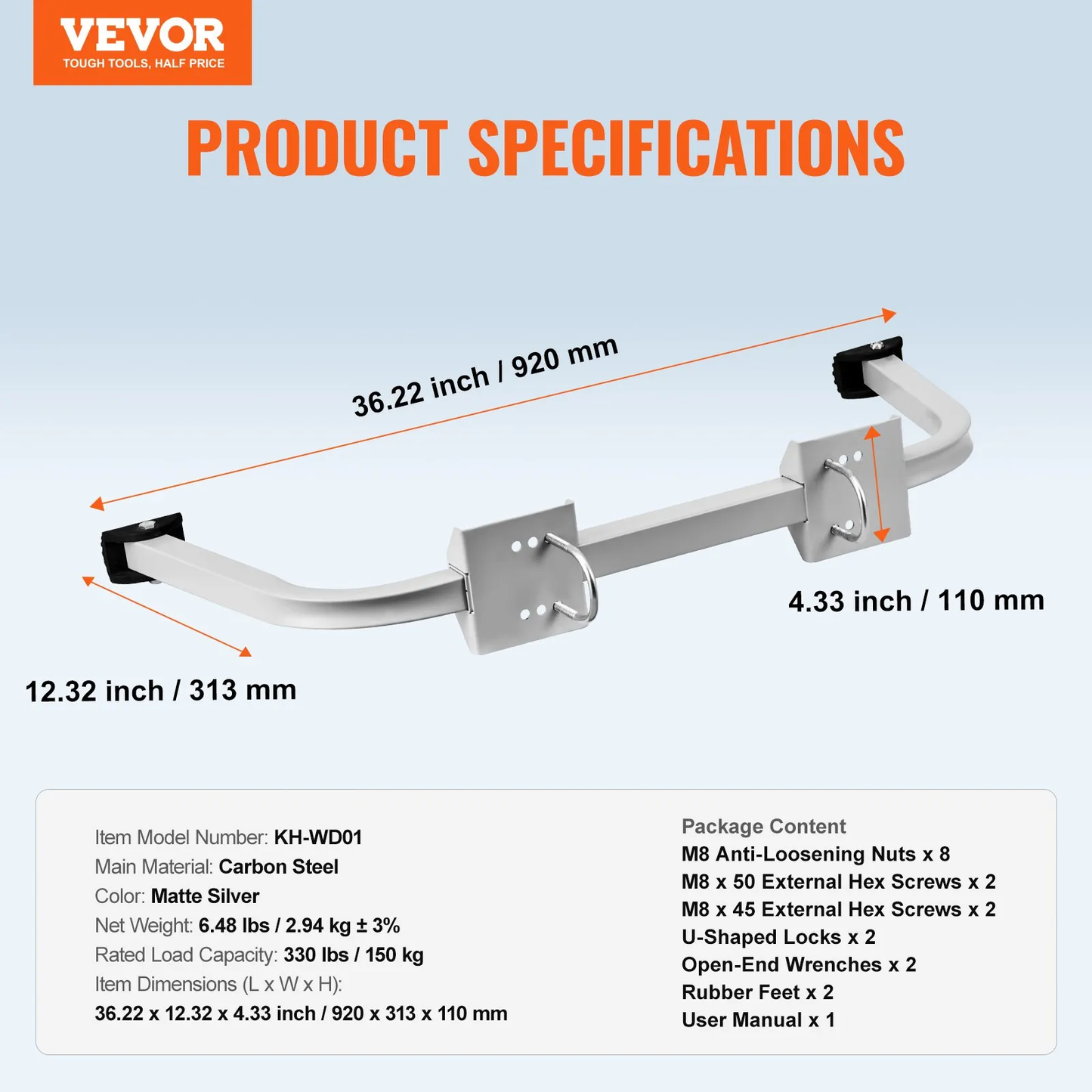VEVOR Ladder Stabilizer, Extension Ladder Standoff, Heavy Duty Wing Span/Wall Ladder Accessories,-$40