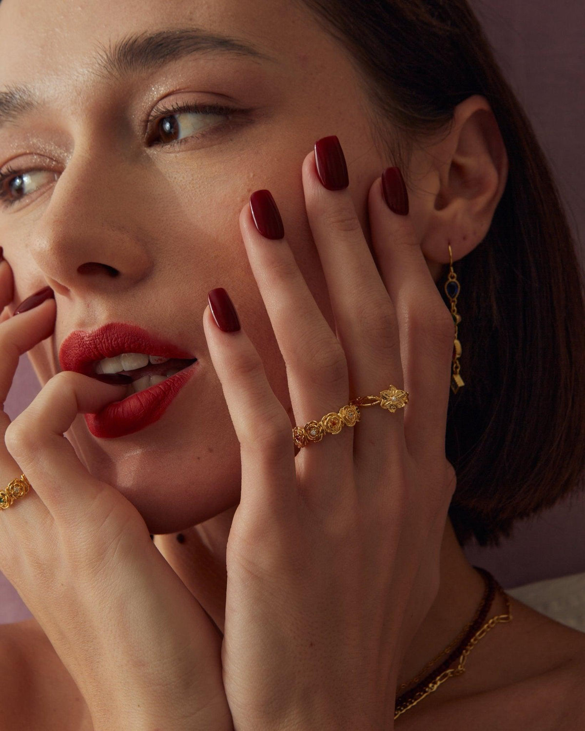 Brand New En Route Anello Daisy Rose Ring – Timeless Plated Floral Jewelry,-$15