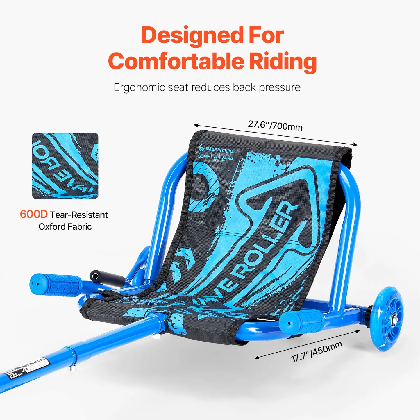 Used Assemble VEVOR Ride on Scooter, Load Capacity of 198 lbs, Swing Side-to-Side , -$20