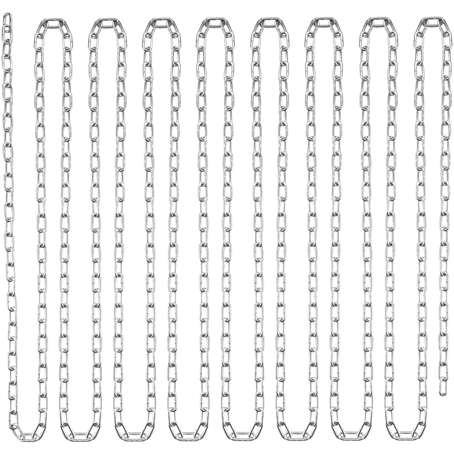 VEVOR Zinc Plated Proof Coil Chain Carbon Steel Chain Sling 1/8" x 100' 330 lbs,-$20