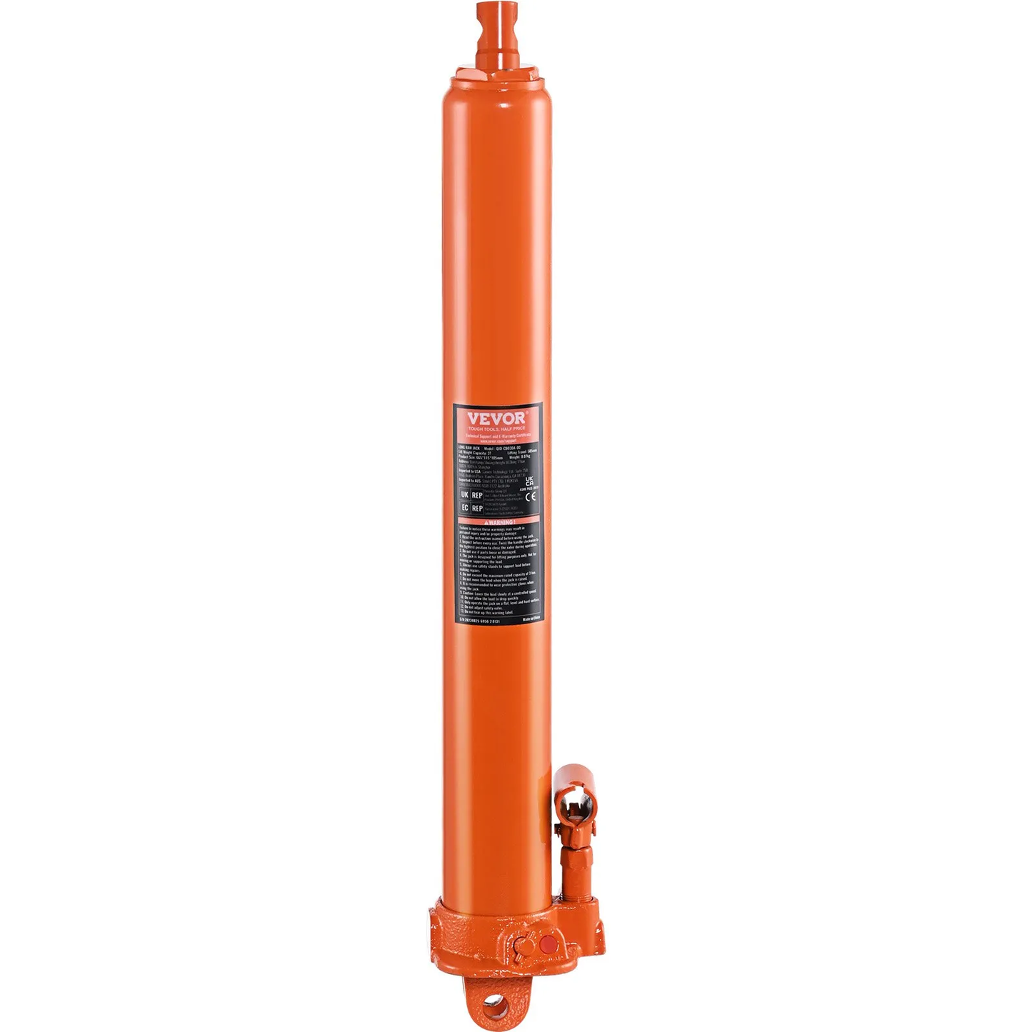 VEVOR Hydraulic Long Ram Jack, 3 Ton Engine Hoist Cylinder with Single Piston Pump And Clevis Base,-$40