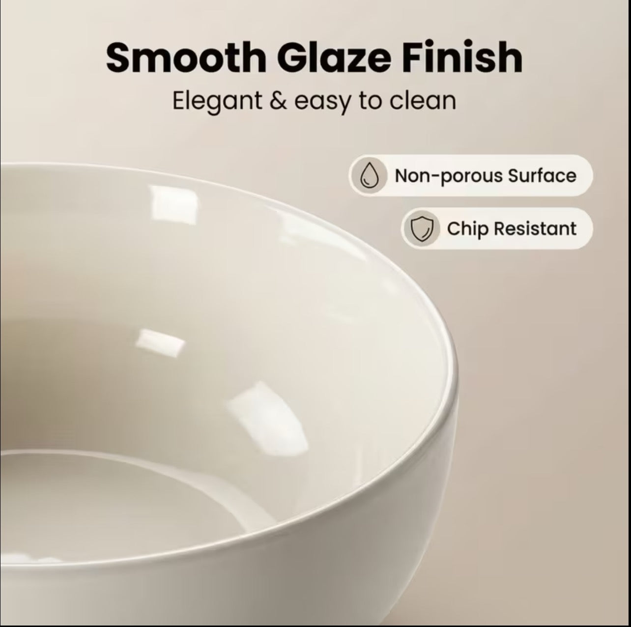BNIB-Ceramic Mixing Bowls Set 4 Piece Nesting Bowls Microwave and Dishwasher Safe for Mixing Baking and Food Prep,-$20