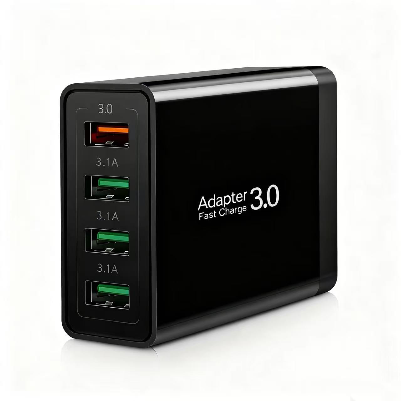 BNIB-Fast Charging 3.0 Wall Charger, 4-Port USB Charger Block, iSeekerKit Multi USB Power Adapter,-$8