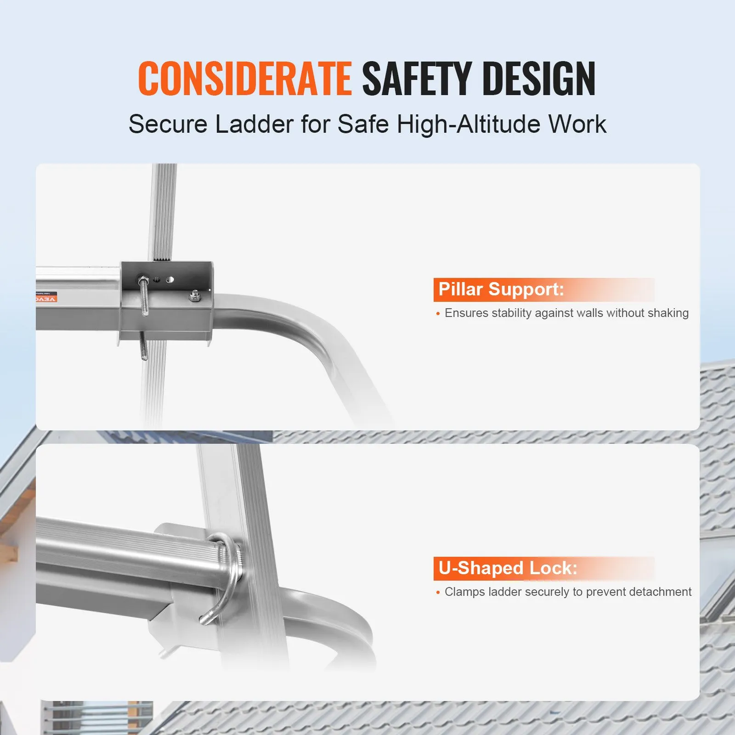 VEVOR Ladder Stabilizer, Extension Ladder Standoff, Heavy Duty Wing Span/Wall Ladder Accessories,-$40