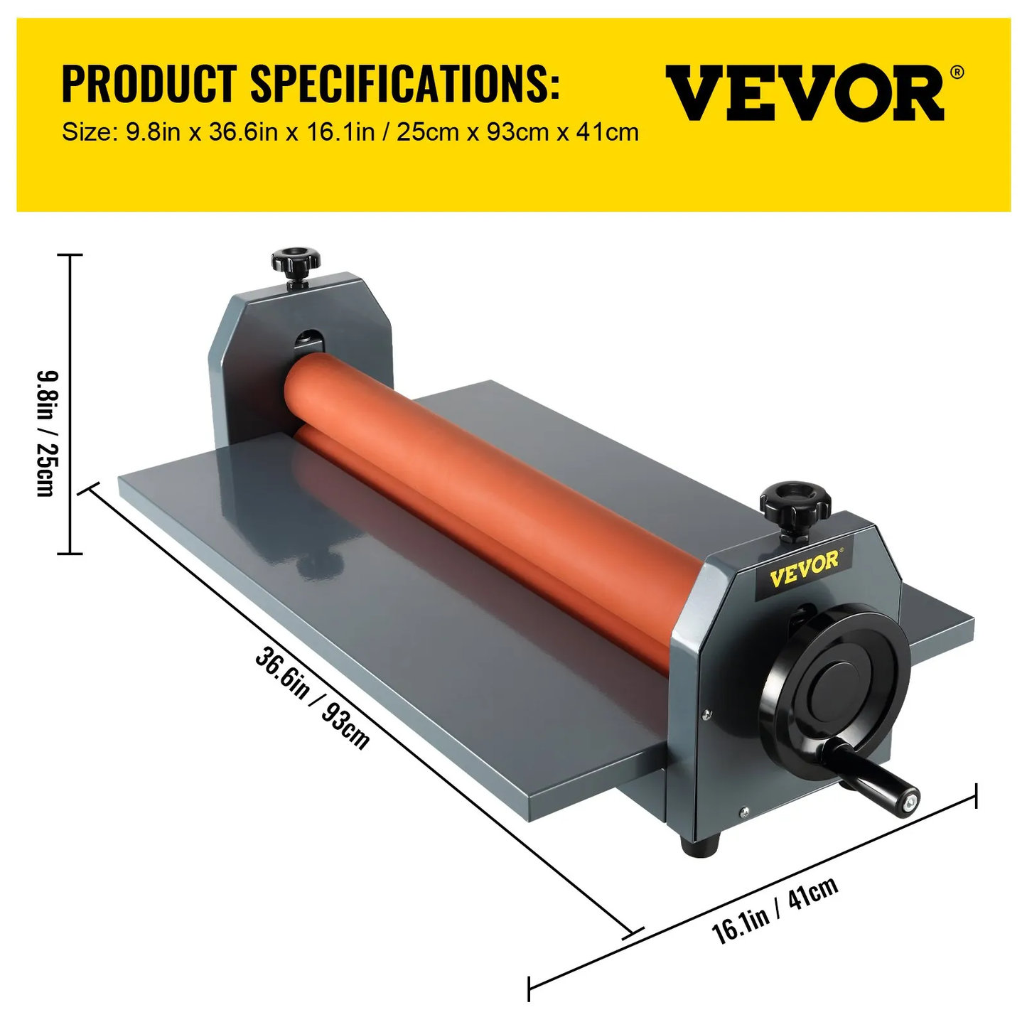 VEVOR 29.5 Inch Cold Laminator Machine 10mm Manual Vinyl Photo Film Cold laminator,-$80