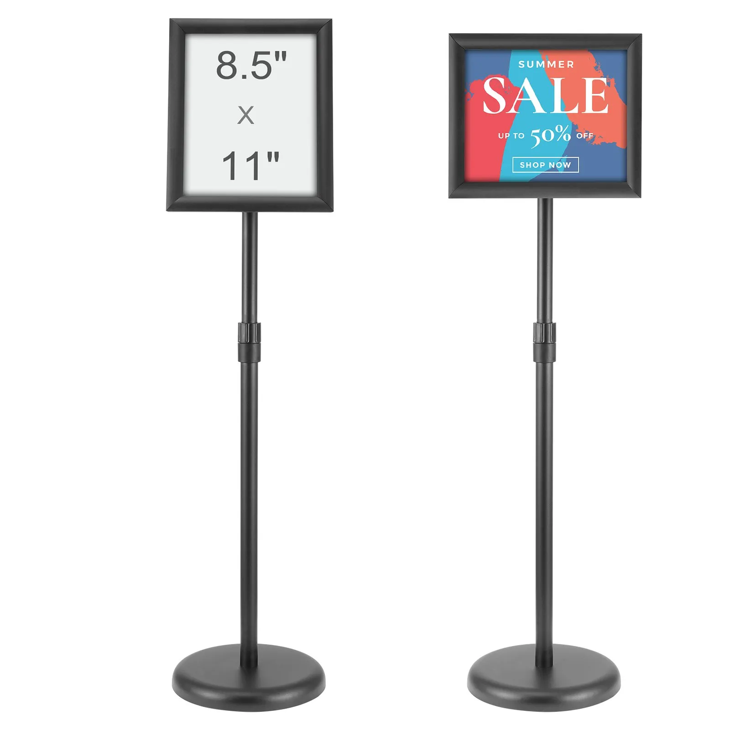 VEVOR Pedestal Sign Holder, 8.5 x 11 Inch Vertical and Horizontal Adjustable Poster Stand,-$20