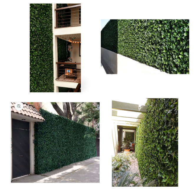 BNIB-Artificial Green Foliage UV-protected Foliage for Outdoor Decor set of 4 19.68 in x 19.68 in panels,-$60