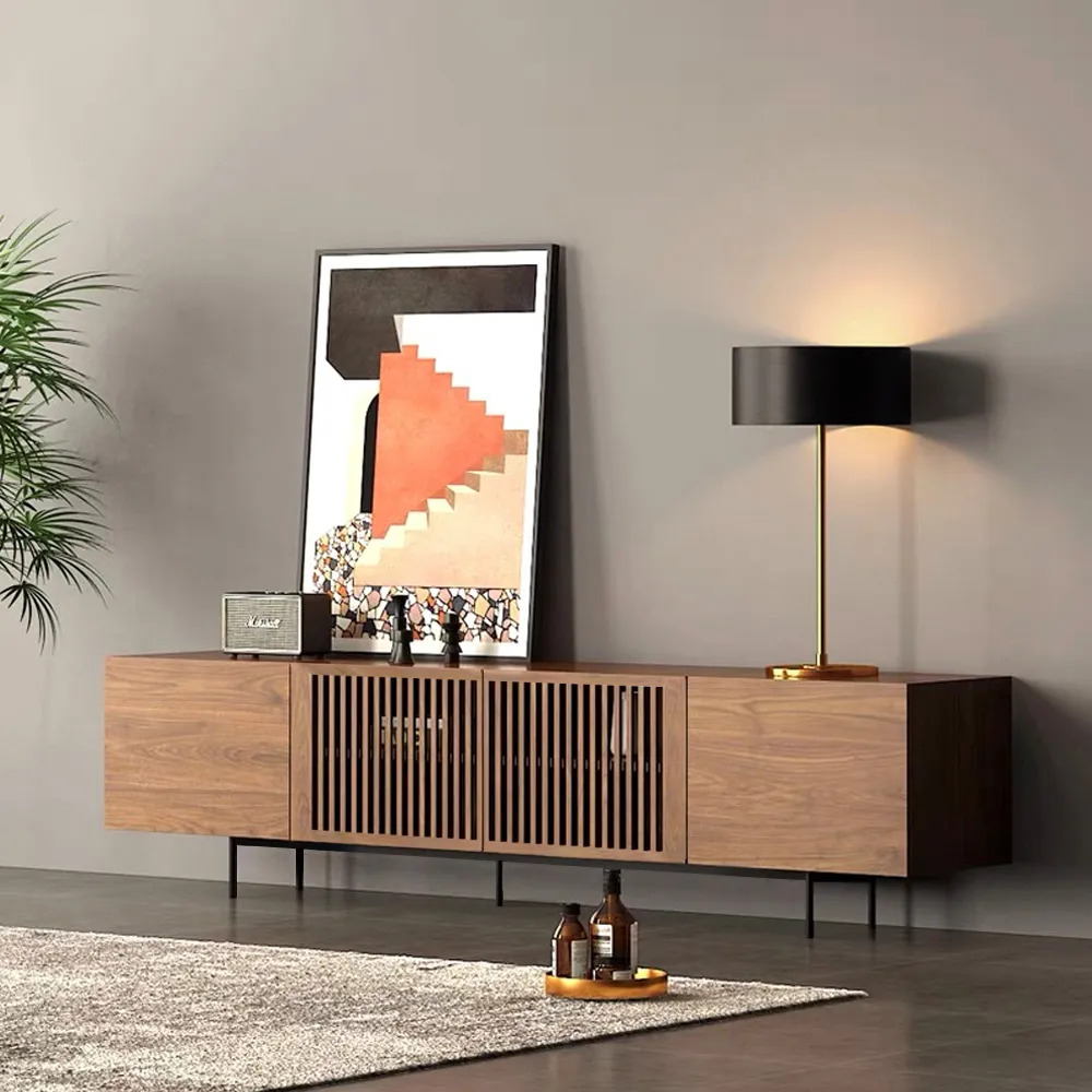 Brand New POVISION - Modern Wood TV Stand,Premium Modern Wood TV Stand – Fits TVs up to 85”