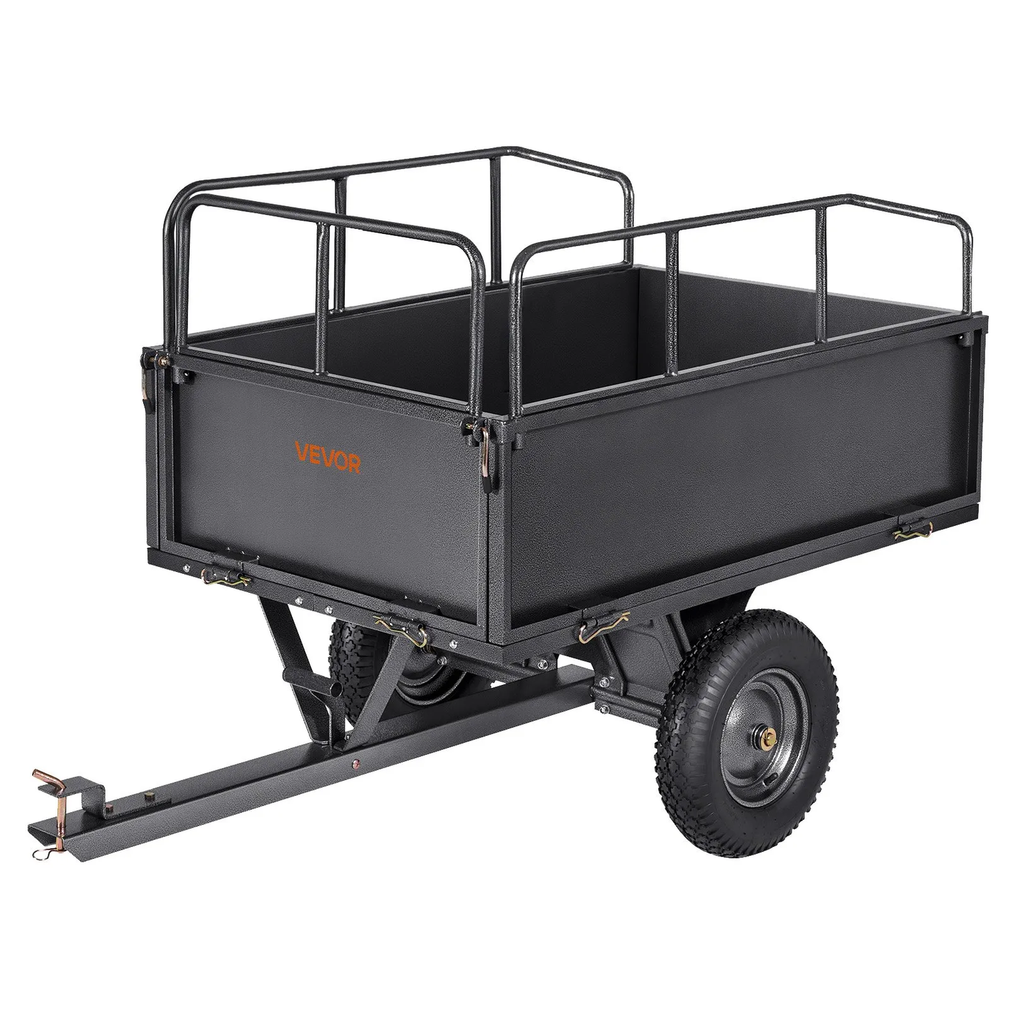 VEVOR Garden Utility Trailer, 17 Cu. Ft & 600lbs Capacity, ATV UTV Hauling Trailer,  with 16" Tires,-$200