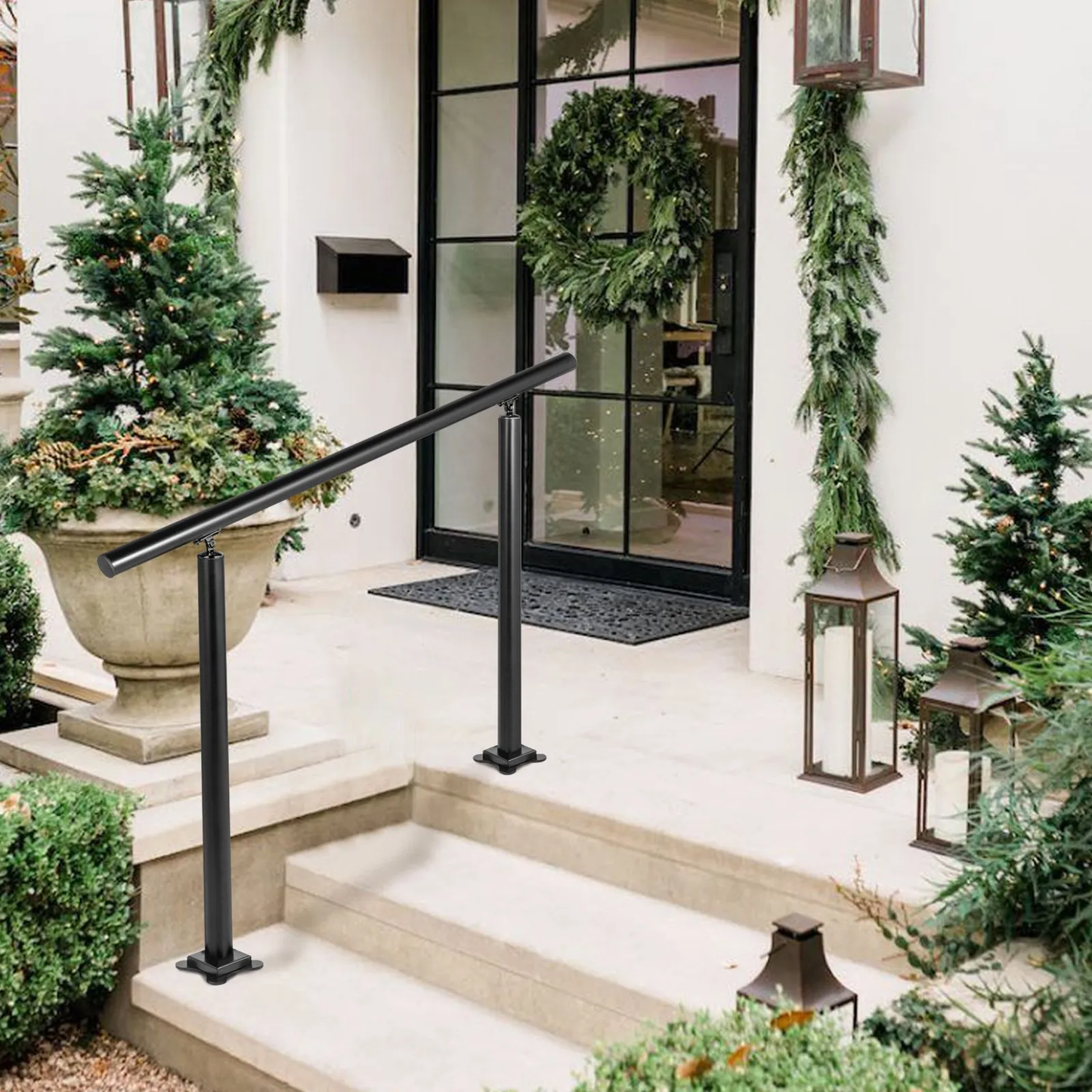 VEVOR Handrail Outdoor Stairs, 3ft, 34 Inch Outdoor Handrail, Outdoor Stair Railing Adj from 0 to 60 Degrees,-$45