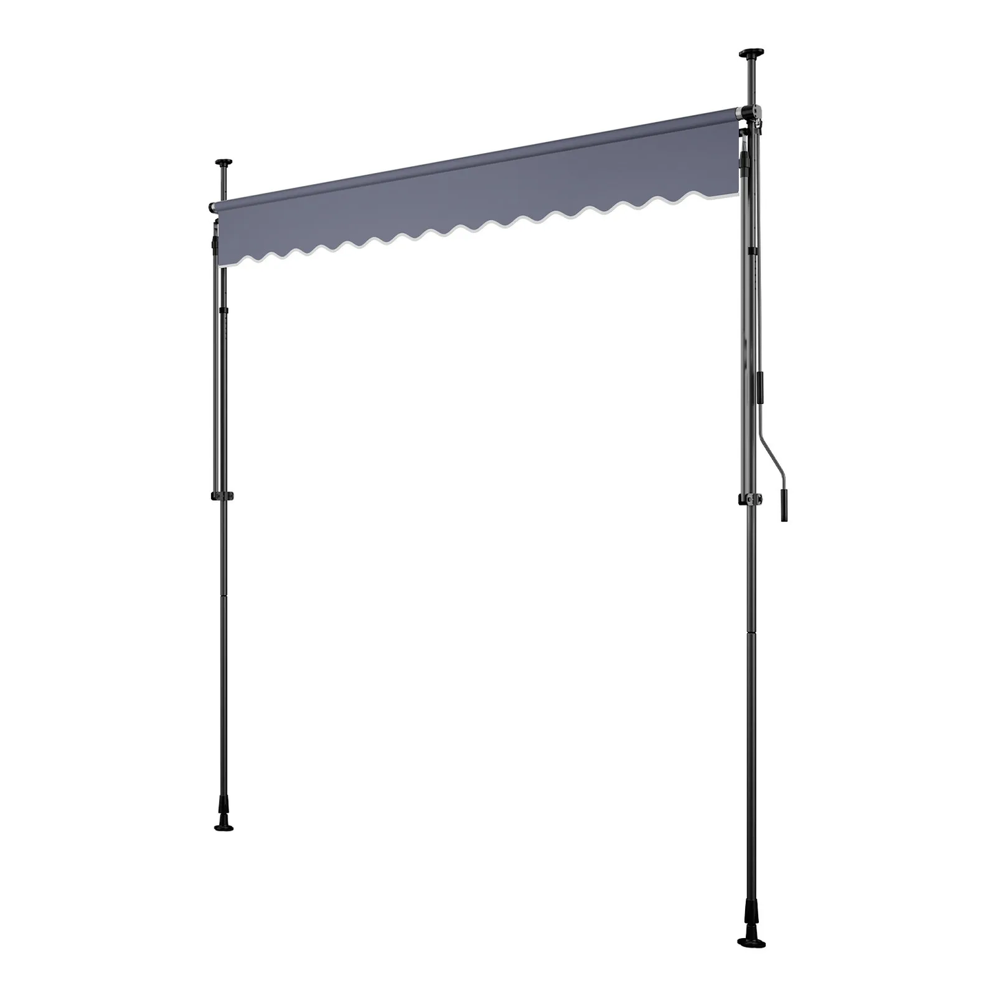 VEVOR Manual Retractable Awning, 118" Outdoor Retractable Patio Awning Sunshade Shelter,-$70
