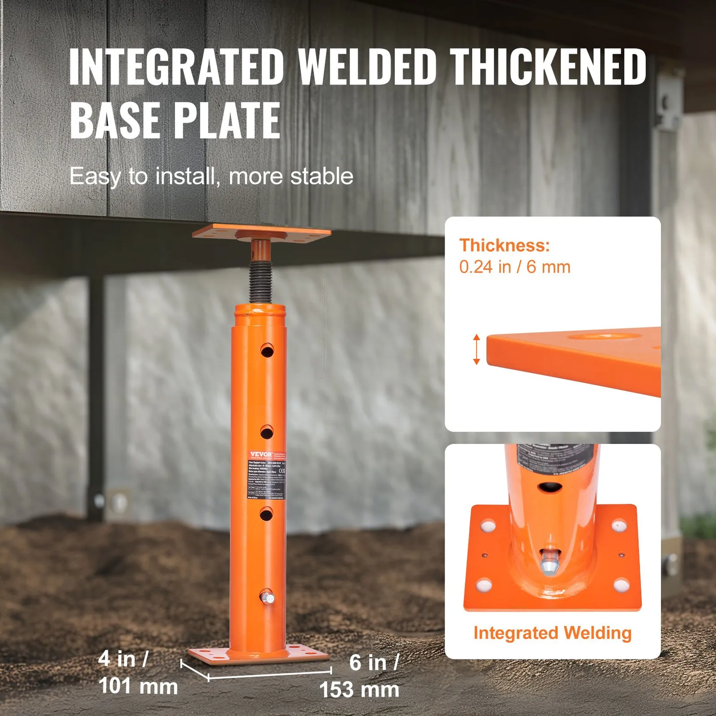 VEVOR House Floor Jack, 19"-36" Height Range, 18000 lbs Max Load Capacity, Adjustable Support Beam,-$40